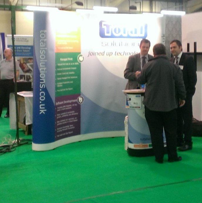 Ascot Graphics - branded exhibition stand for Total Solutions at a trade show
